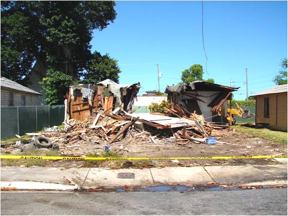 Demo of blighted home